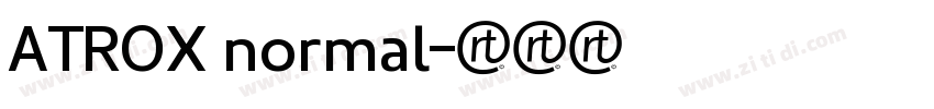 ATROX normal字体转换 ATROX normal字体转换